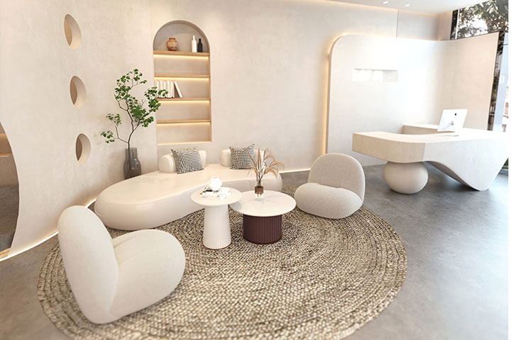 濟(jì)南公司接待區(qū)休閑沙發(fā)，酒店休閑沙發(fā)